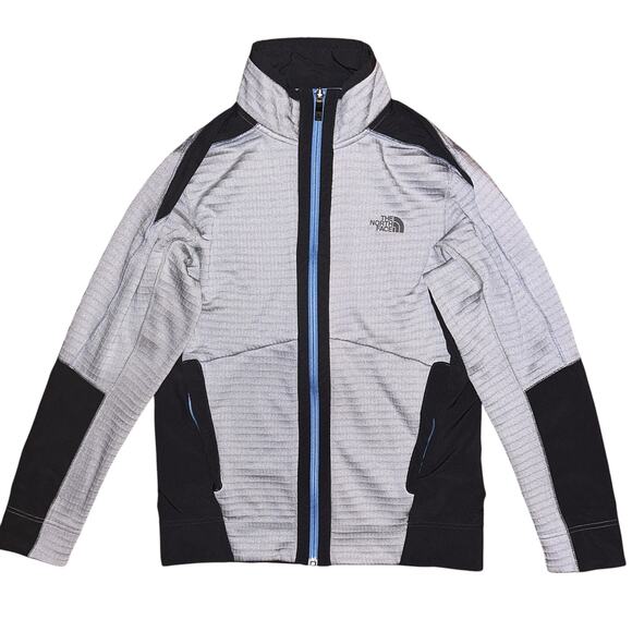The North Face Ampere Grid Full-Zip Gray & Black Jacket Men's Small - Picture 1 of 7